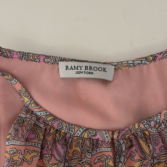 Ramy Brook Pink Paisley Print Knee-Length Dress Sleeveless  Mini Dres S - Picture 11 of 15